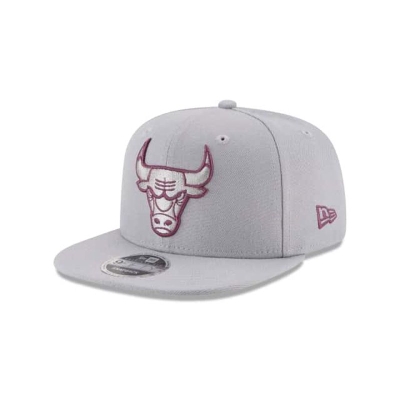 Chicago Bulls Gorra | New Era NBA Maroon Original Fit 9fifty Snapback Cap Mexico - Grises